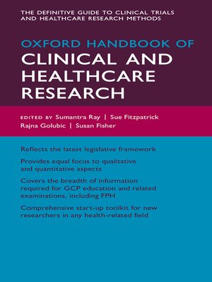 cover image of Oxford Handbook of Clinical and Healthcare Research
